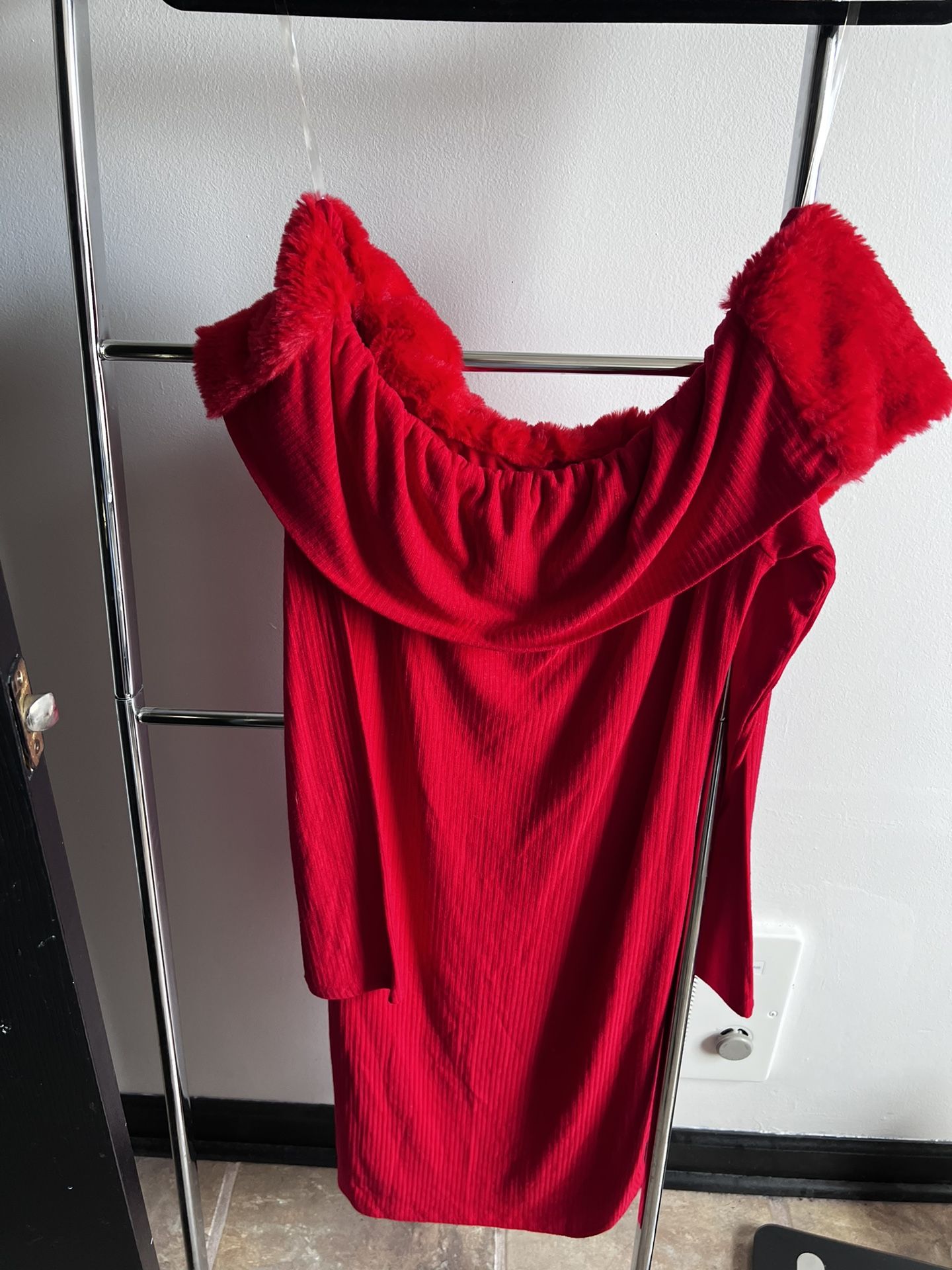 Red Off The Shoulder Dress