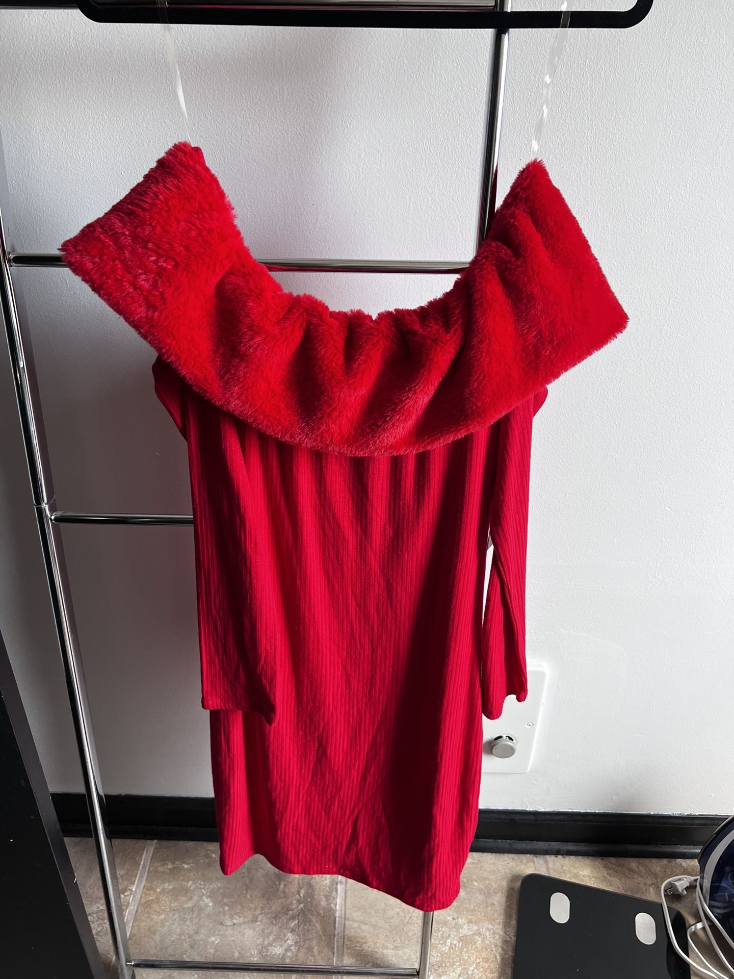Red Off The Shoulder Dress - photo 2