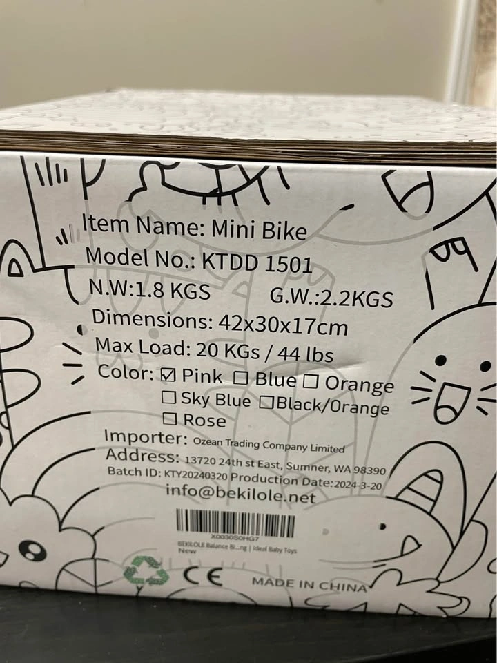 Brand new BEKILOLE Baby Balance Bike - Moving Sale - photo 2