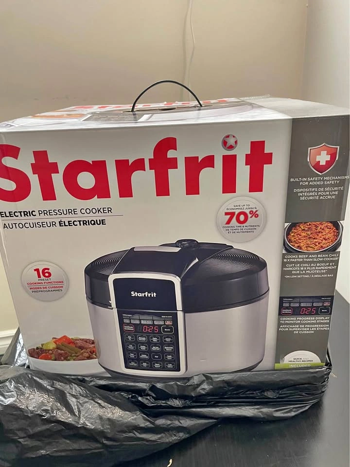 Brand new Starfrit Electric Pressure Cooker 8L - Moving Sale