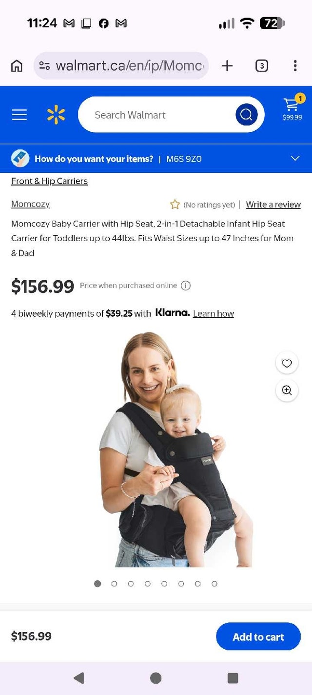 BNIB 2 in 1 Momcozy Baby Carrier