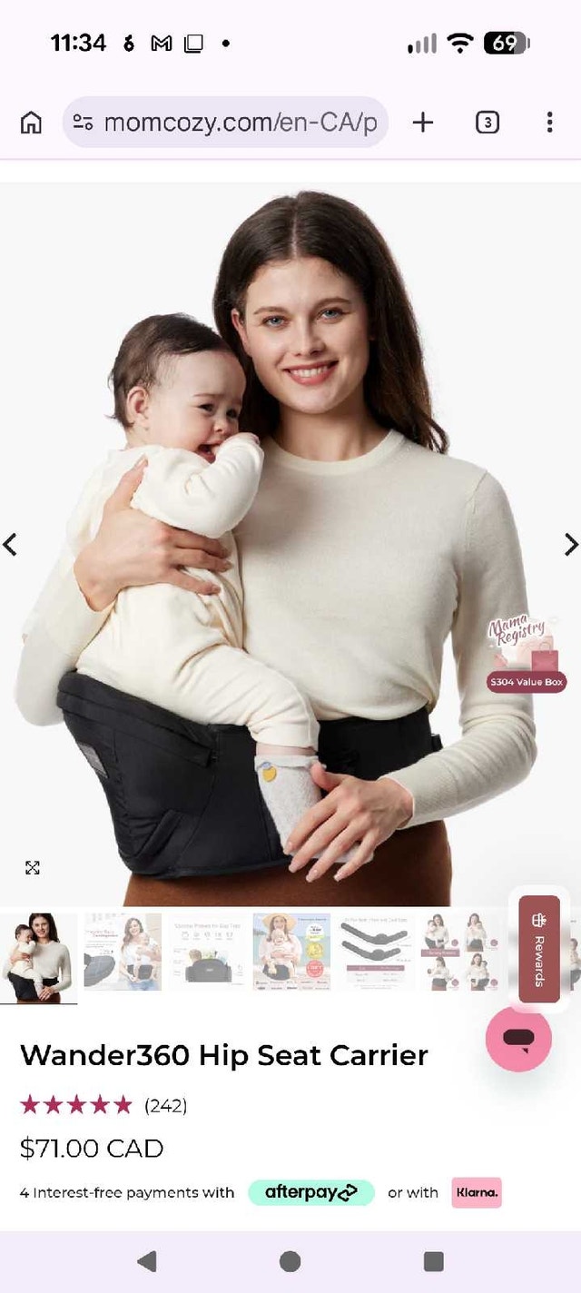 BNIB Momcozy Hip Seat Carrier