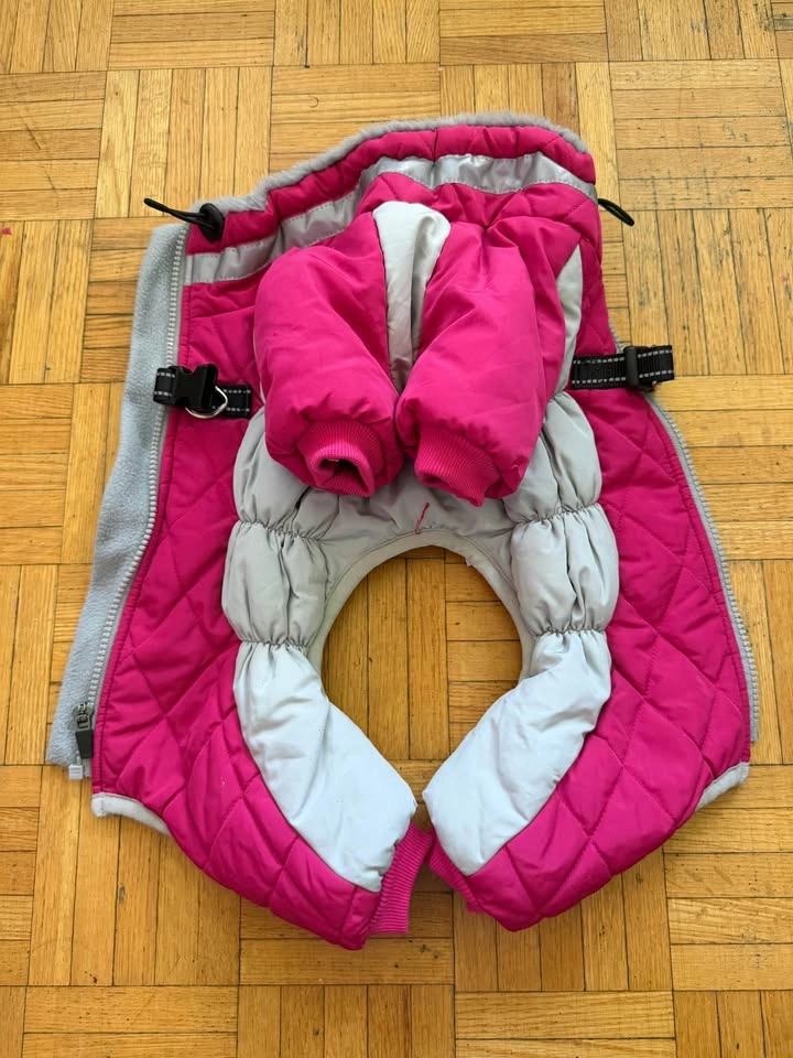 Small Dog - fleece full body hot pink coat - photo 2