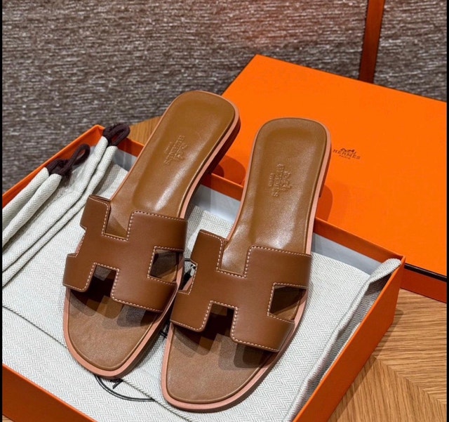 Hermes Brown Oran Sandals - photo 3