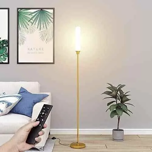 Floor Lamp, Adjustable Brightness, Gold thumbnail