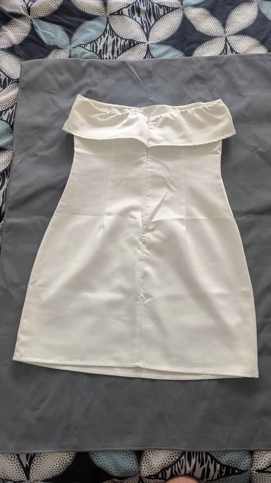 White Strapless Mini Dress PLT - photo 4
