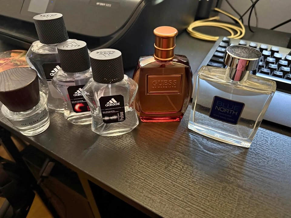 Men's Colognes Lot - Burberry, Adidas Guess, Blue North