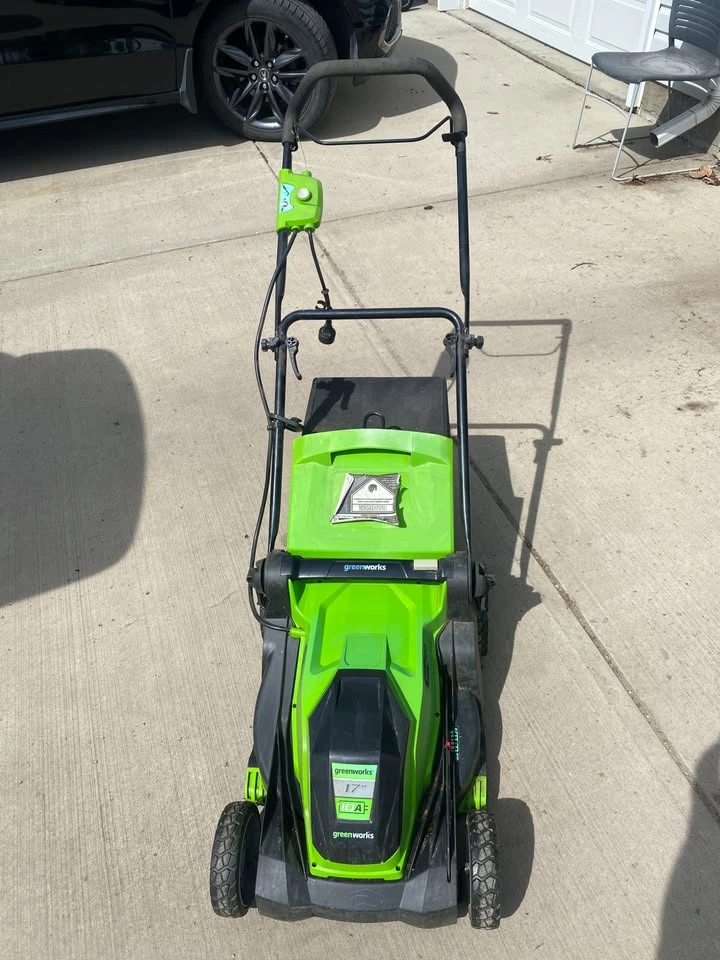 Greenworks 17” 10A Corded Electric Lawn Mower with Bag - photo 2