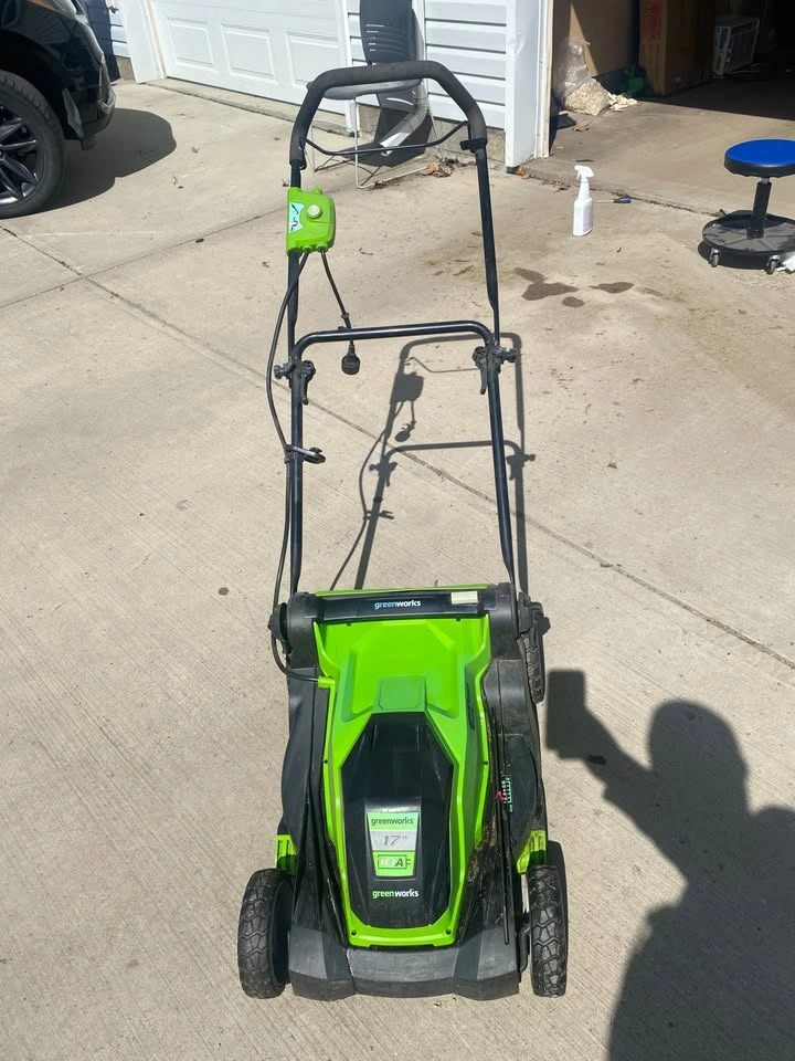 Greenworks 17” 10A Corded Electric Lawn Mower with Bag - photo 3