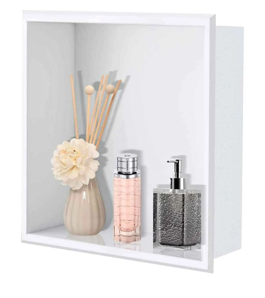 DAYONE® White Niche/Insert 12" X 12" NO Tile Needed, Stainless S