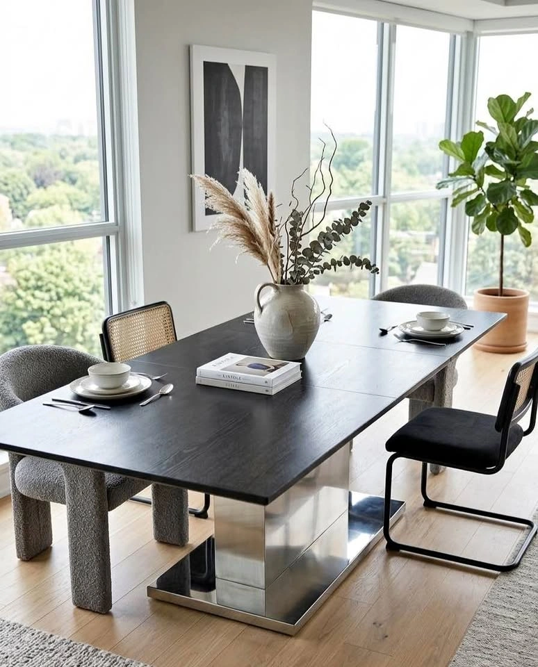 Large Modern Dining Table (180-240cm) – Butterfly Leaf
