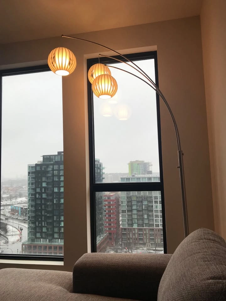 3 Light Modern Hanging Arc Floor Lamp - photo 4