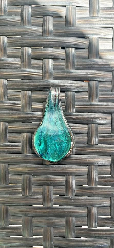 Painted Blown Glass Pendant