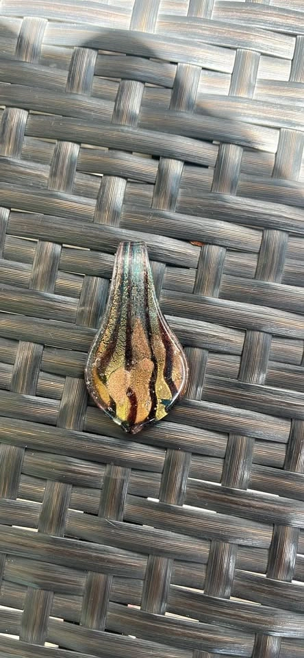 Painted Blown Glass Pendant - photo 2