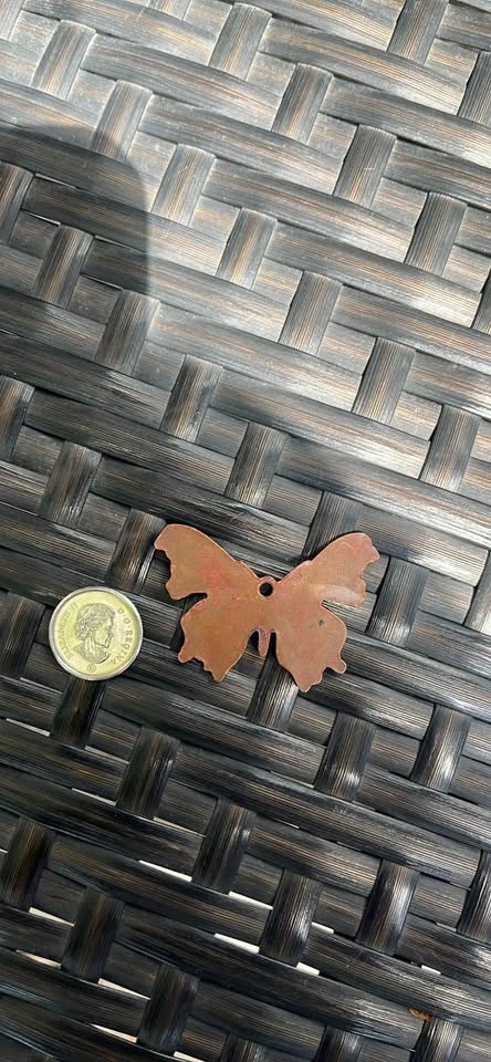 Metal and Enamel Butterfly Pendant - photo 2