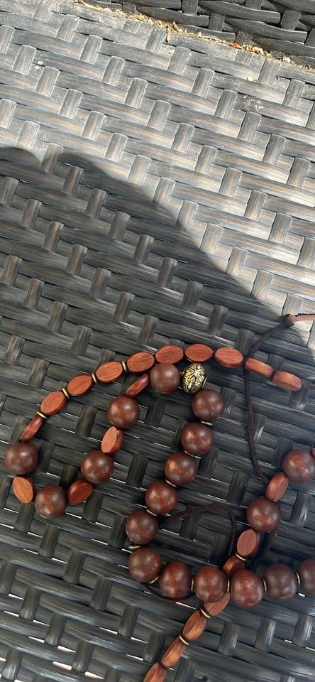 Vintage Y2K Boho Wood Necklace and Belt - photo 3