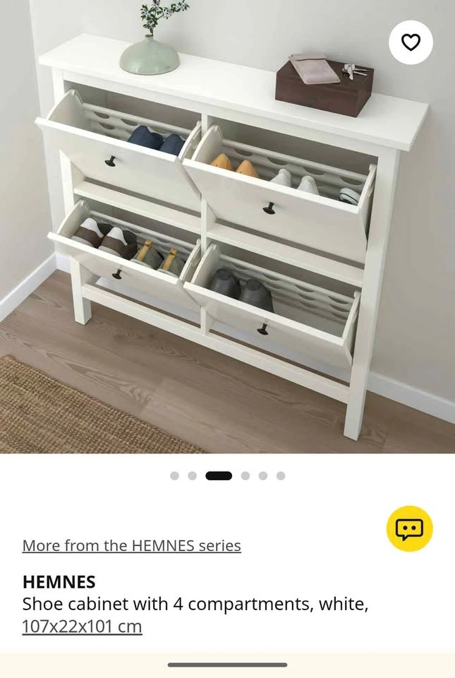 IKEA HEMNES Shoe Cabinet with 4 Compartments - photo 4