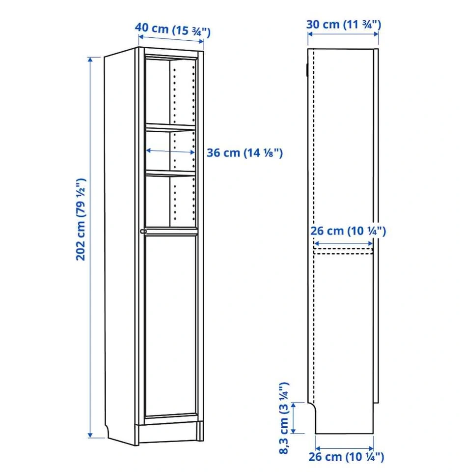 IKEA BILLY / OXBERG Bookcase with Glass Door - photo 4