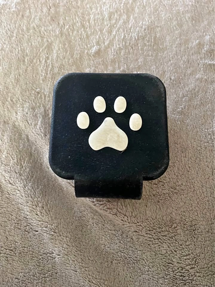 Black Paw Print hitch cover