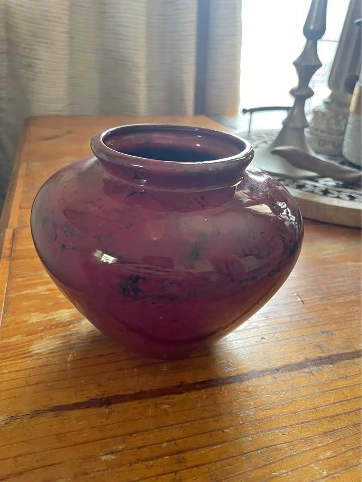 Dark Red Ceramic Vase