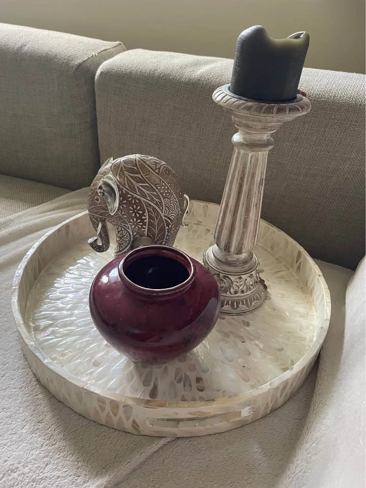 Dark Red Ceramic Vase - photo 2