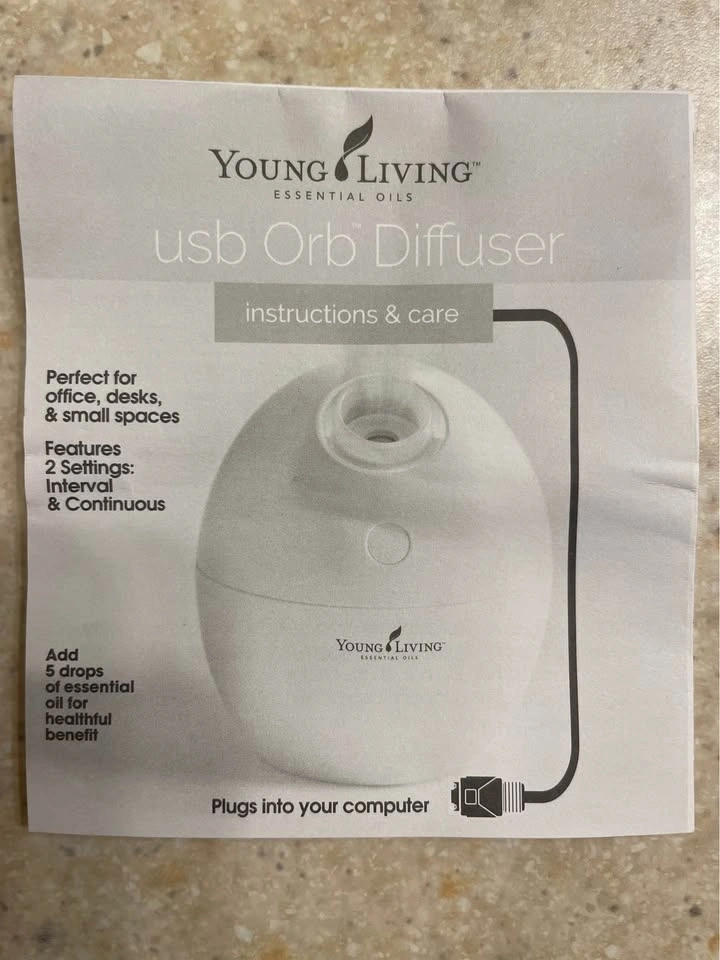 Young Living USB Orb Diffuser with 3 Oils - photo 2