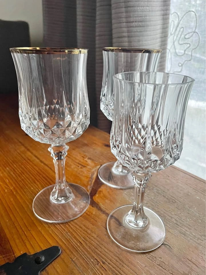 Vintage Crystal Goblets - Set of 3