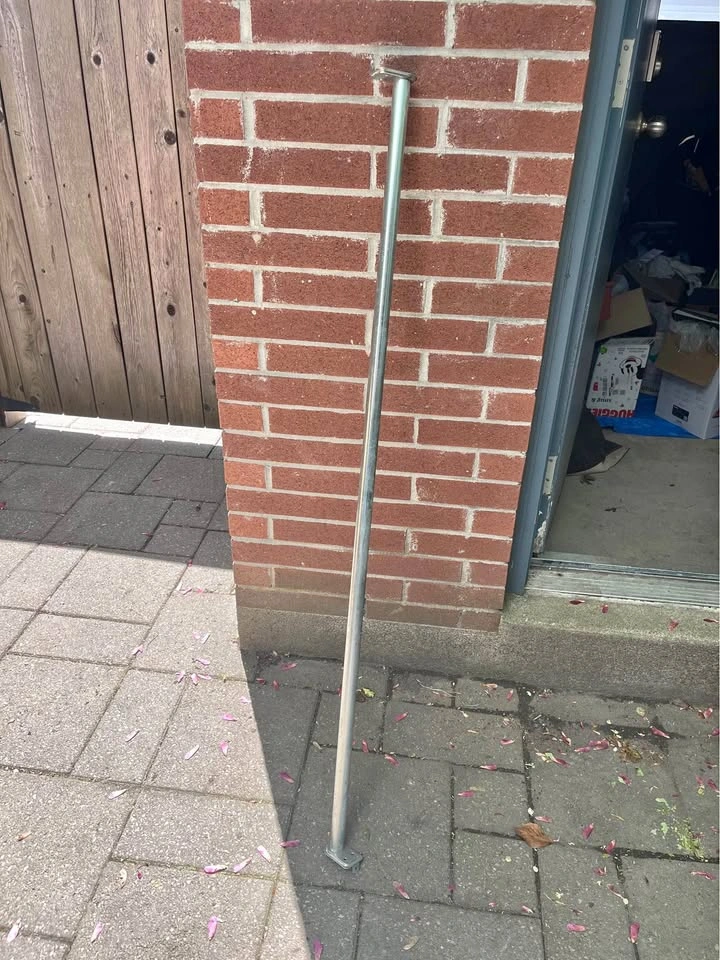 3 clothes hanging rods