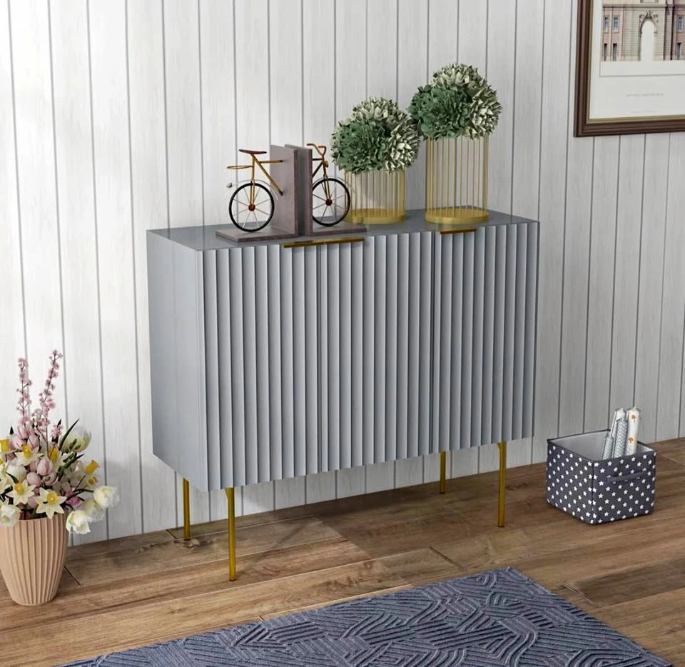 Modern Accent Cabinet with Gold Legs