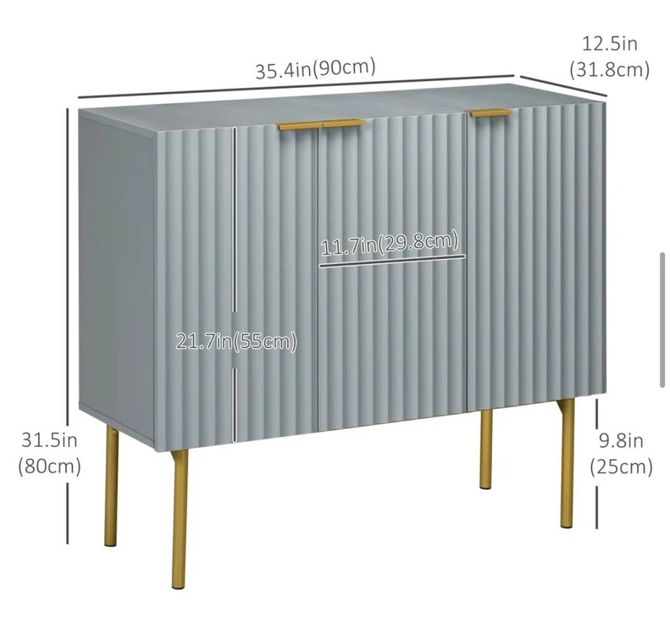 Modern Accent Cabinet with Gold Legs - photo 2