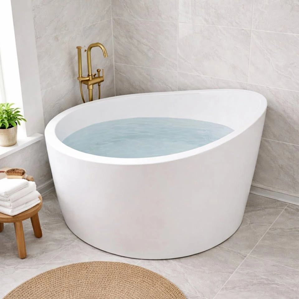 Freestanding Soaking Bathtub - Acrylic 43.3'' x 43.3''