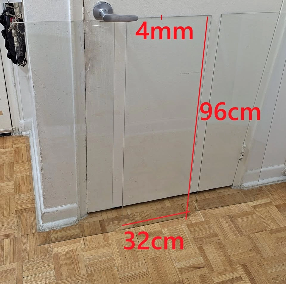 32x96 cm Square Glass Shelves