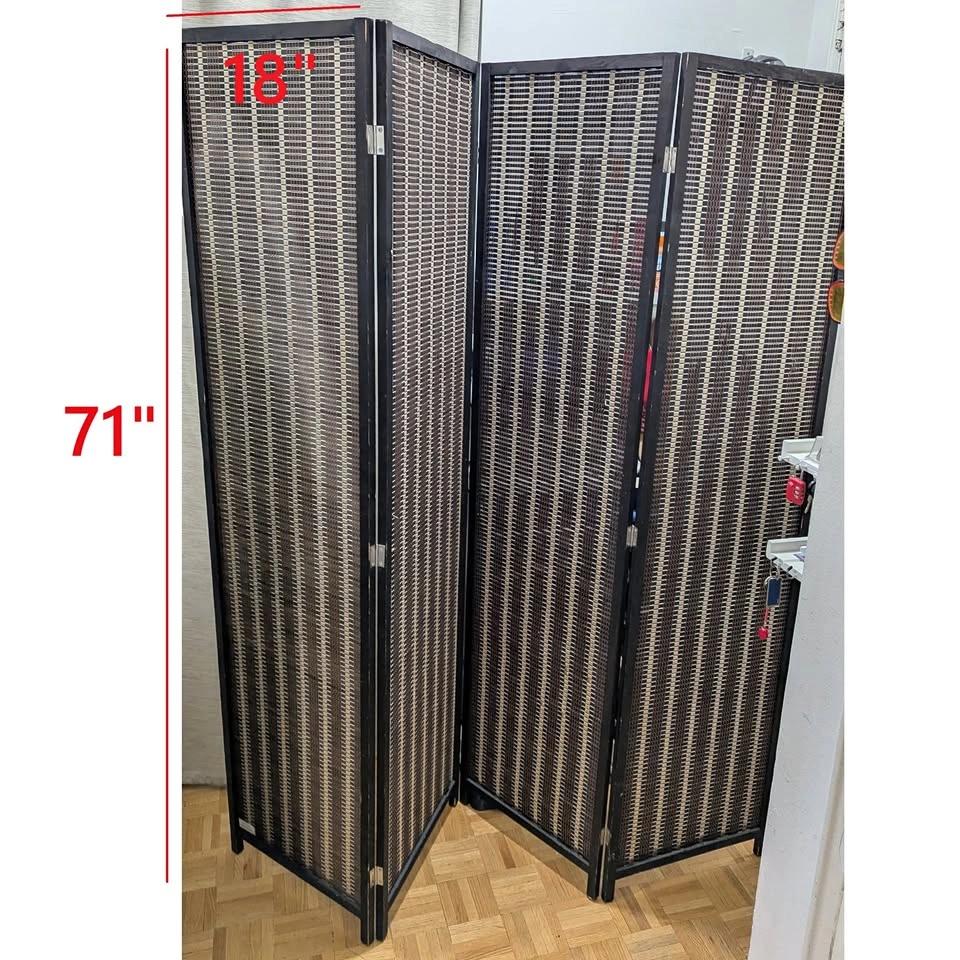 4-Panel Folding Screen Room Divider