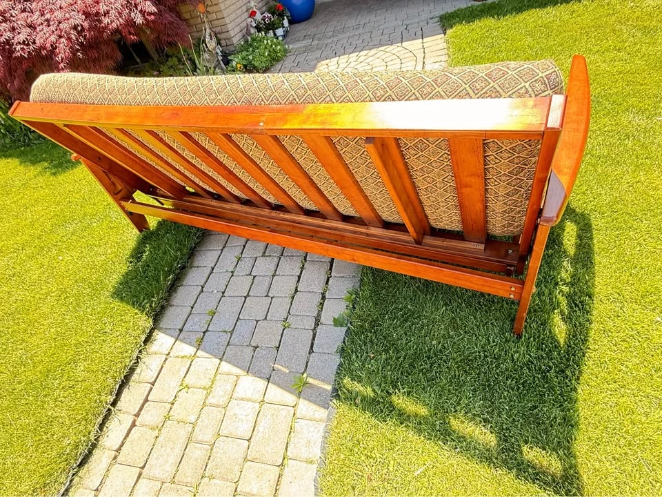 Wooden Frame Futon Sofa Bed - photo 4