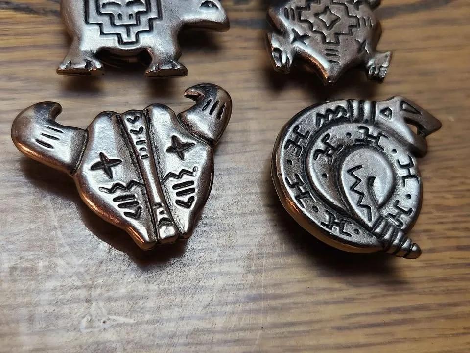 Large Western Button Covers, set of 4 - photo 2