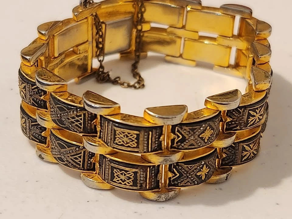 Double Stacked Damascene Panel Bracelet - photo 3