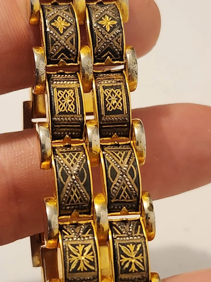 Double Stacked Damascene Panel Bracelet - photo 5