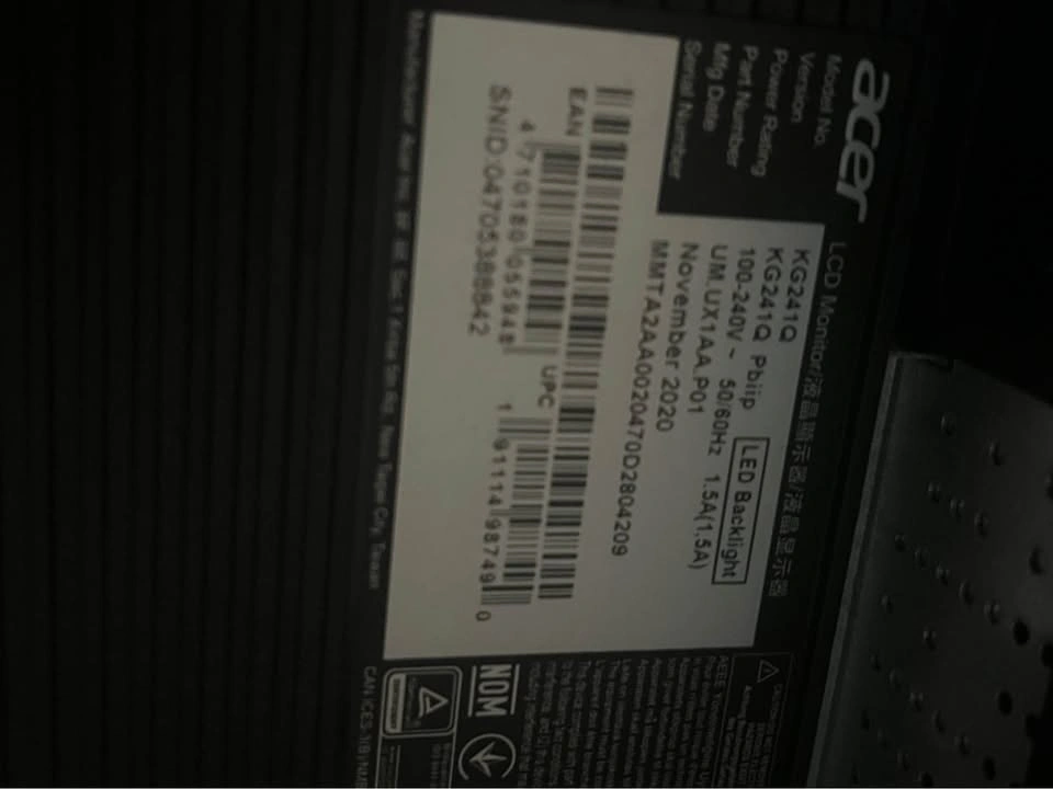 Acer KG241Q Monitor w/ Mount - photo 2