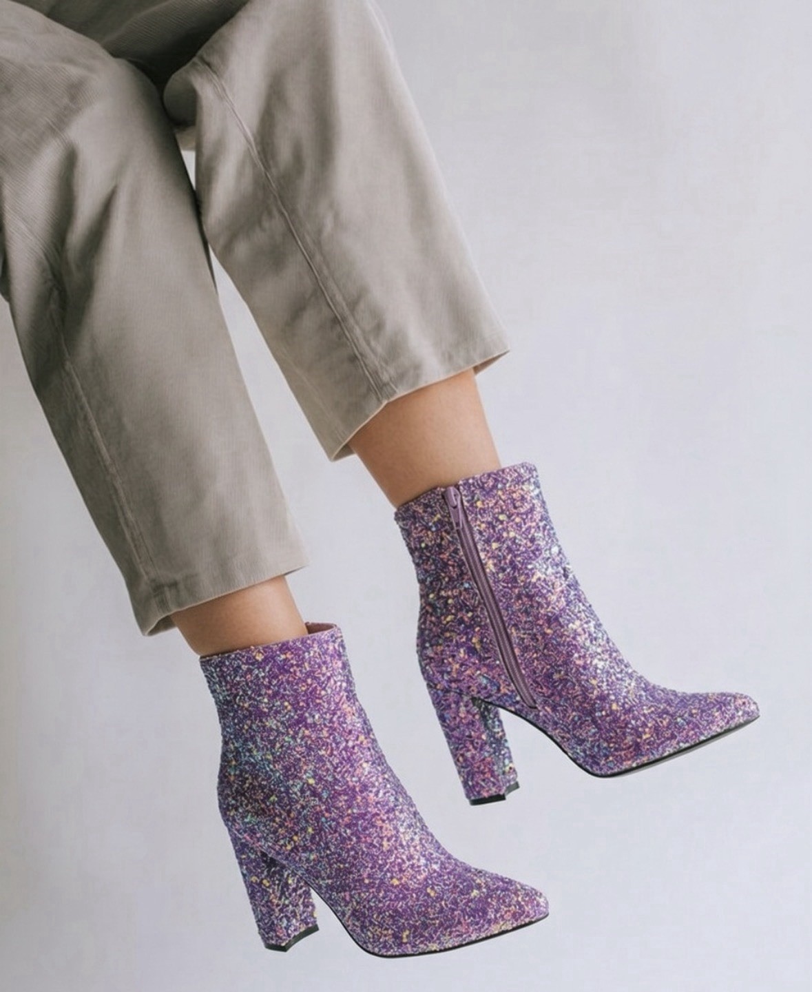Allegra K Purple Boots BC1340-5