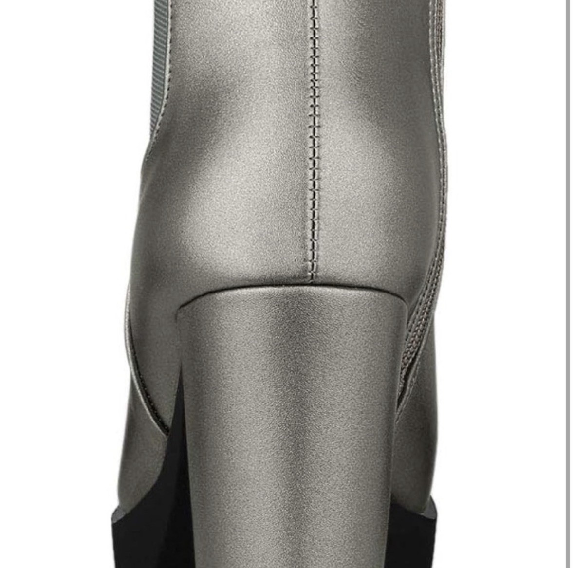 Allegra K Silver High Heel Ankle Boots - Size 7 - photo 4