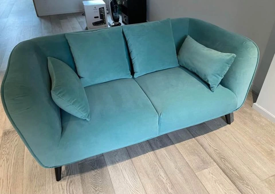 Teal Couch / love seat. Send offers - photo 2