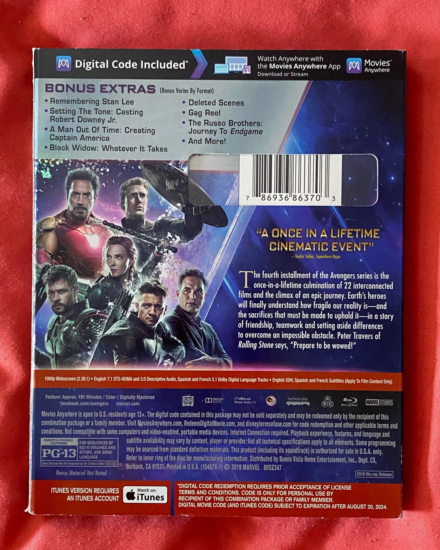 Avengers: Endgame (Blu-Ray & DVD) - photo 2