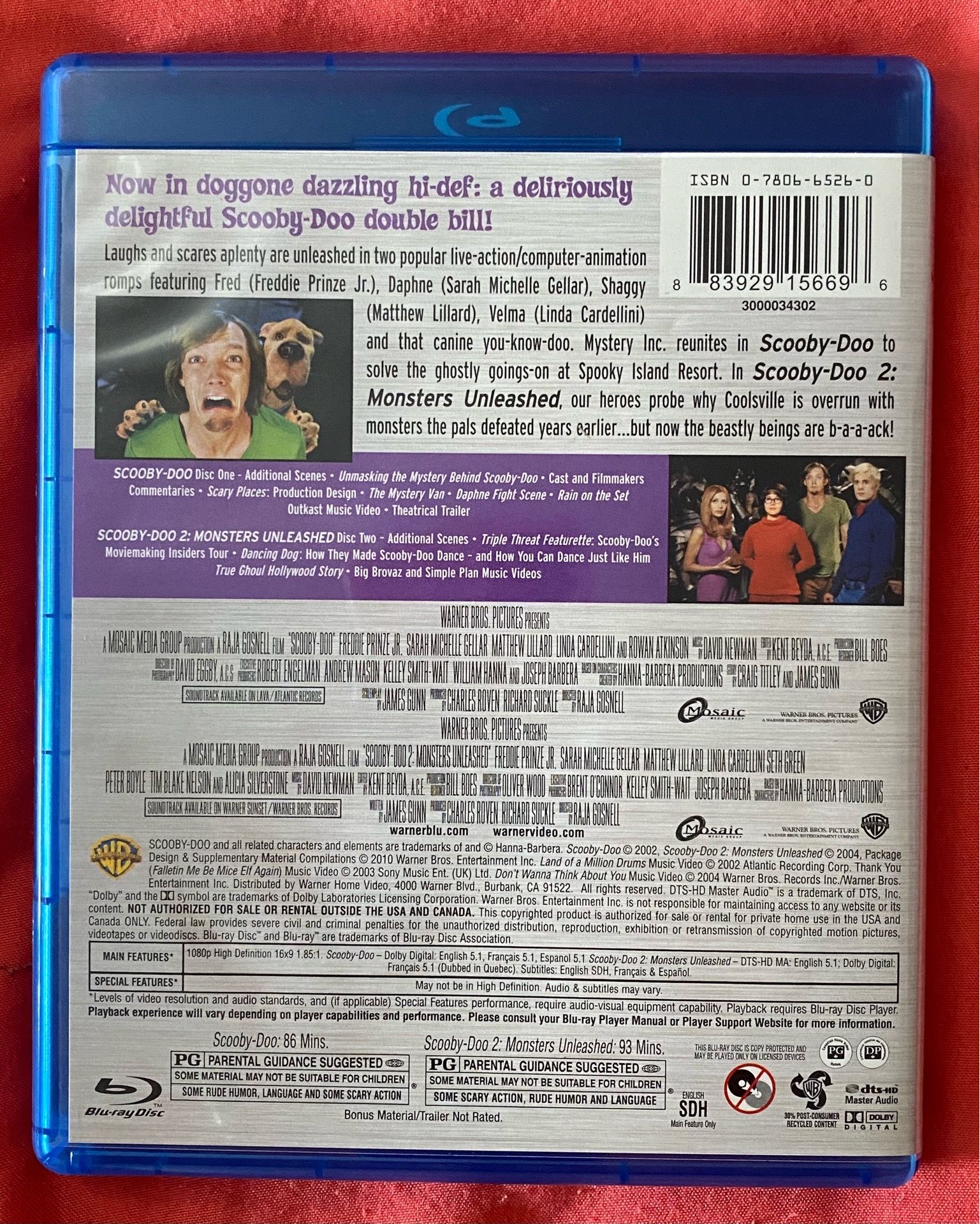 Scooby-Doo 1 & 2 Movie Set (Blu-Ray) - photo 2