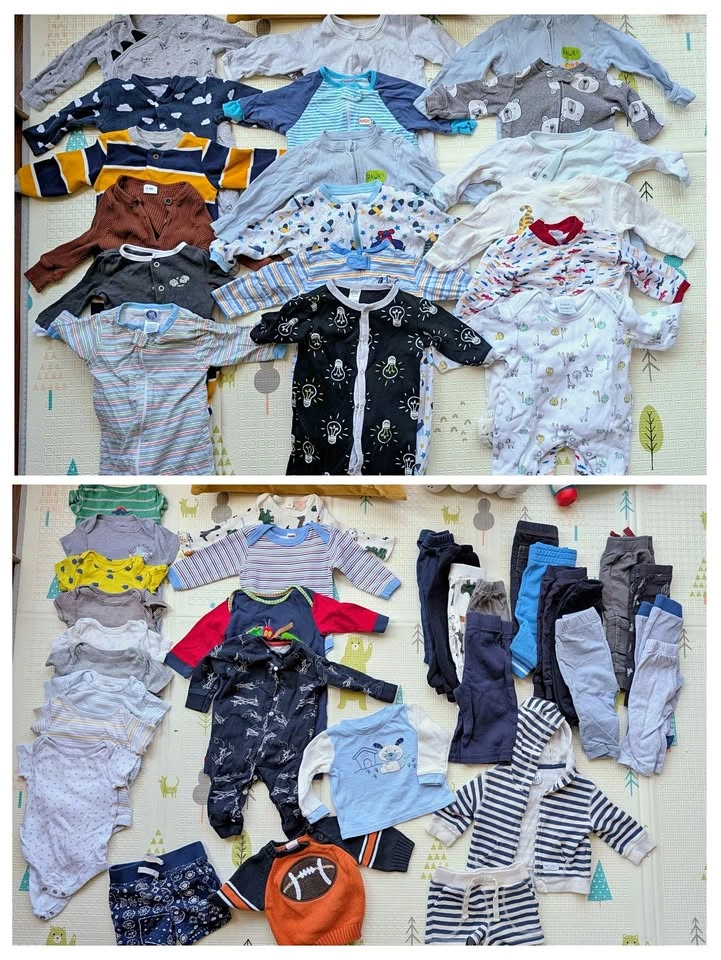 3-6 Months Baby Boy Clothes - 50 Pieces