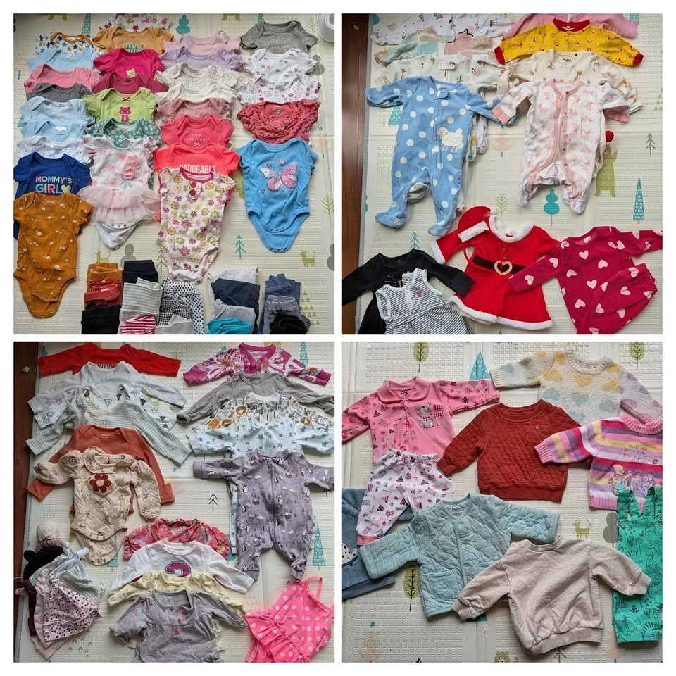 Huge lot of 0-3 month baby girl clothes - 90+ pieces