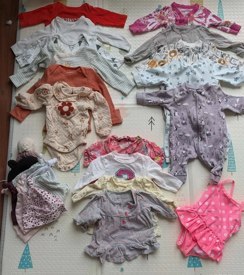 Huge lot of 0-3 month baby girl clothes - 90+ pieces - photo 3