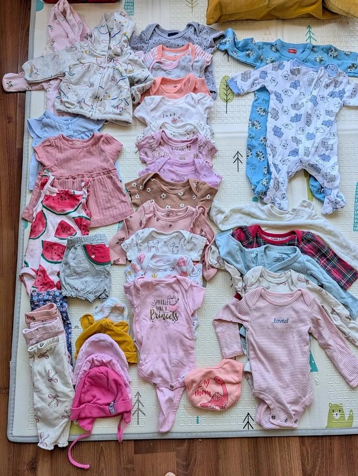 Newborn / NB Baby girl clothes- 37 pieces
