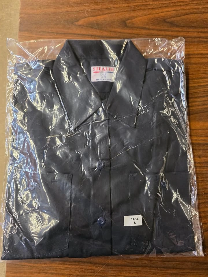 STEALTH Black Short Sleeve Collared Shirt L and XL - photo 2