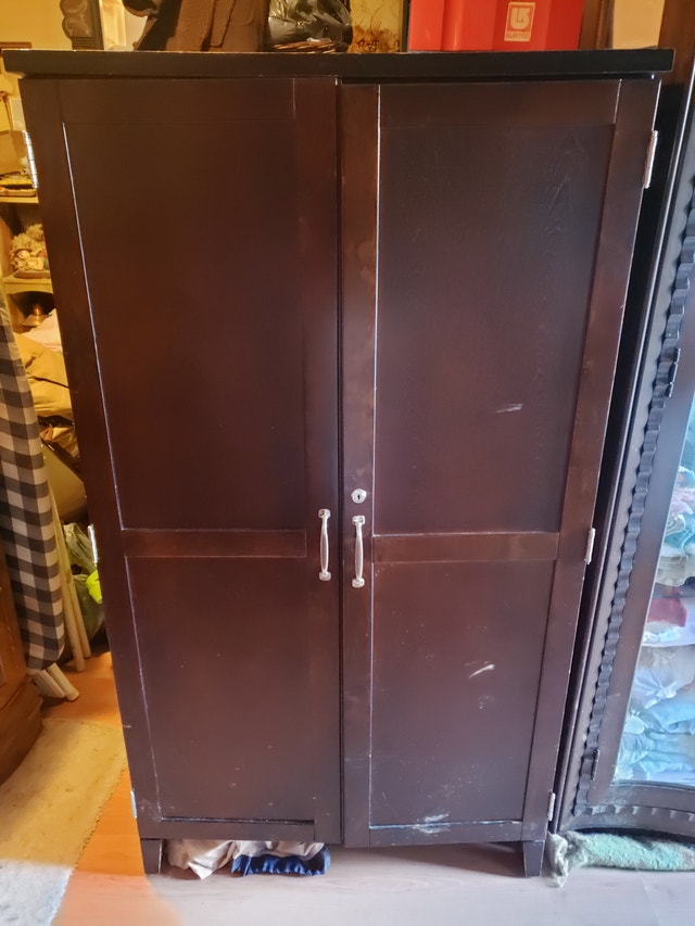 Hideaway Home Office Desk Armoire - Workstation / Craft Cabinet