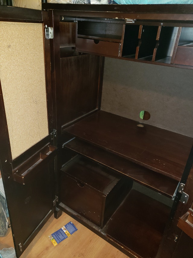 Hideaway Home Office Desk Armoire - Workstation / Craft Cabinet - photo 2